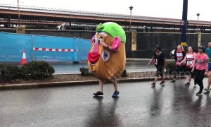 Some of the amusing costumes at the Birmingham Marathon