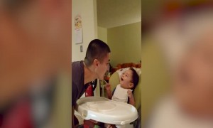 Baby Cracks Up Over Dad's Silly Antics