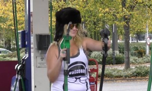 UK prankster sets up rave on petrol station forecourt