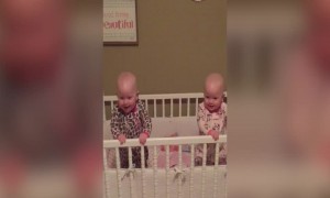 Twin Babies Can't Stop Laughing at Silly Mom!