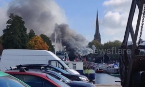 Fire breaks out in derelict building in central Bristol