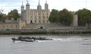 Royal Marines conduct military exercise on River Thames ahead of Dutch royal visit