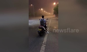 Strange phenomenon of localised rain filmed in southeastern China