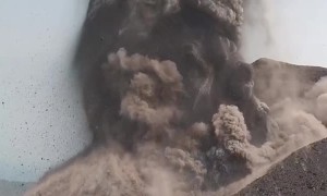 Incredible View of Volcano Eruption