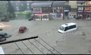 Severe flooding turns streets to rivers in southern Russian city