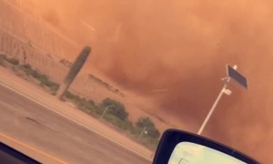 Huge Dust Devil Passing By