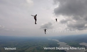 50 skydives in 50 US states — all in four minutes and all for charity!
