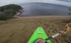 Kayaking Down a Sand Dune