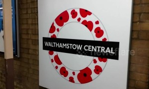 Walthamstow Central station unveils new poppy roundel ahead of Remembrance Day