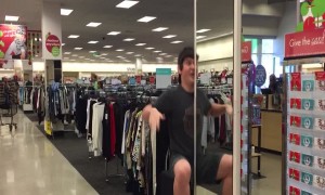 Boy does Crazy Trick with Mirror