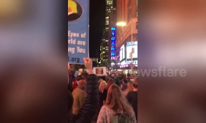 NYC protesters call for protection of Mueller investigation in Times Square