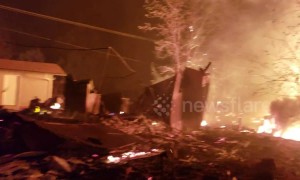 Eyewitness video shows home completely destroyed in California wildfires