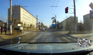 Truck Sliding on Ice Close Call