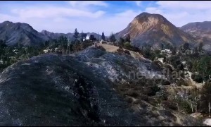 Black ash covers charred remains of Malibu Creek State Park