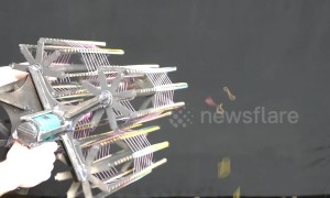 YouTube inventor build quad-barrelled rubber band machine gun