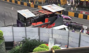 Teenage driver fractures spine after horrific airborne crash at Macau Grand Prix
