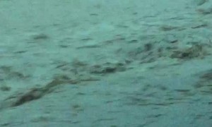 Dangerous Flooded Street in Vietnam