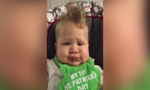 Baby is not Loving his First Taste of Green Beans