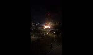 London bus garage engulfed in raging inferno