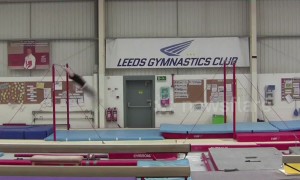 Gymnast performs record breaking swing horizontal two bars