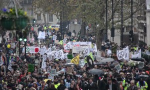 Climate change activists disrupt London with 'funeral march'