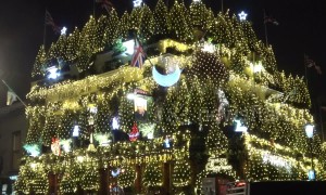 woman makes herself a sandwich on the tube sharedots west seattle christmas lights