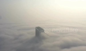 Thick fog and smog shroud entire city in China