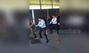 Teenagers break down in tears during memorial Maori haka