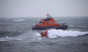 Man rescued by coastguard after going for a swim during storm