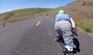 US double amputee hurtles down hill on skateboard after overcoming horror train accident