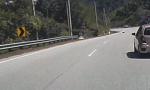 Overtaken by a street Luge Rider