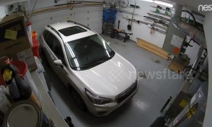 Garage Nest Cam shows moment 7.0 earthquake strikes Anchorage, Alaska