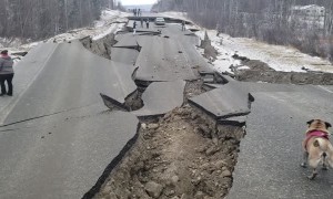 Road Shattered by Earthquake