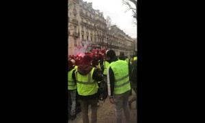 Extraordinary scenes: "yellow vest" protesters steal crane