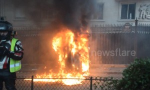 Chaos on streets of Paris as "yellow vests" protests turn violent
