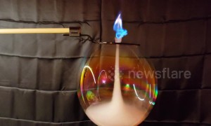 Scientist makes 'supernatural' smoke vortex before lighting it on fire