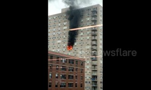 Massive fire breaks out at New Jersey high rise