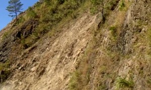Dangerous Rockslide Rumbled Down on Road