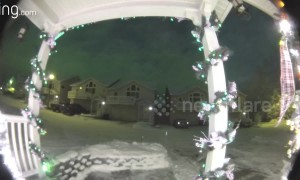Security camera shows front porch shaking as 7.0 magnitude earthquake strikes Anchorage, Alaska