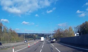 Chain Reaction Crash Results in Rollover