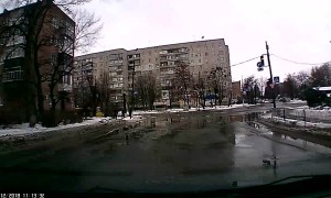 Person Slips on Ice but Sticks the Landing