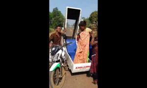 India's motorcycle-ambulances help save lives in remote areas