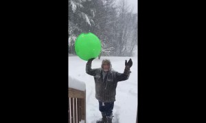 68-year-old US grandpa slides down snowy hill, gives shoutout to kids in sunny Texas