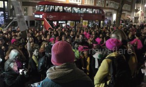 Protesters at Home Office stand in solidarity with the Stansted 15