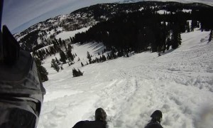 Snowmobile Dumps its Driver