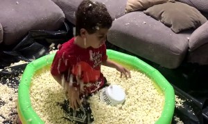 Pool of Popcorn Birthday Surprise