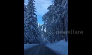 Stunning footage of Yosemite National Park after a huge snowstorm