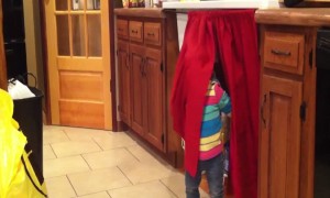 Little Girl Makes Herself 