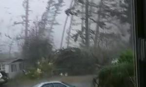 Tornado Hits Outside Family's Home