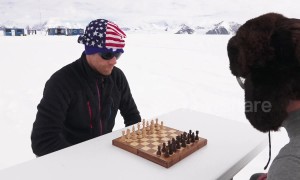 Chess players keep their cool during match in Antarctica